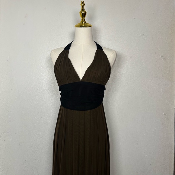 maeve tiered halter midi dress Maeve Pleated Midi Dress: Floral Midi Dress, Sundress, Plisse Dress, Blue  Midi, Green Midi, Summer Dress main image 1